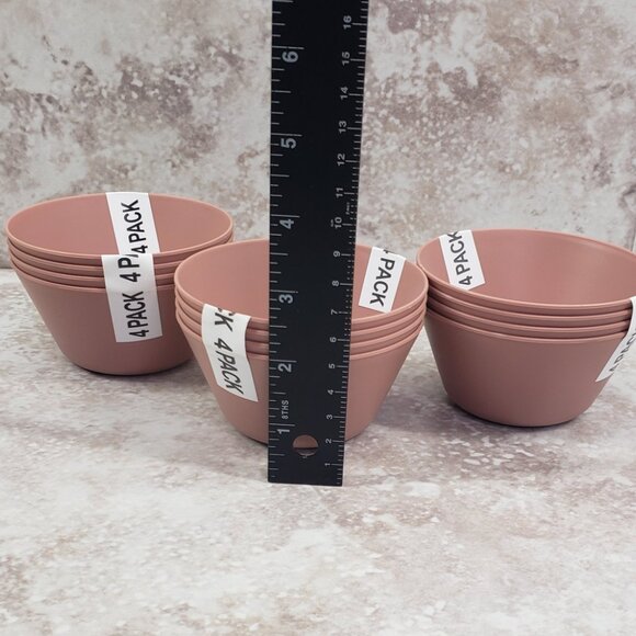 12 Dishwasher Freezer Safe Microwavable Plastic Reusable Round Small Snack Bowls - Picture 5 of 8